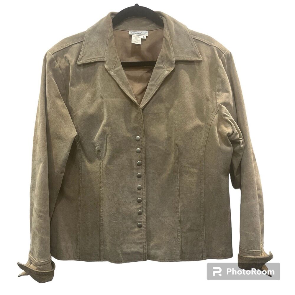 Clearwater Creek 100%  Leather Jacket, Light Brown Women’s Size L